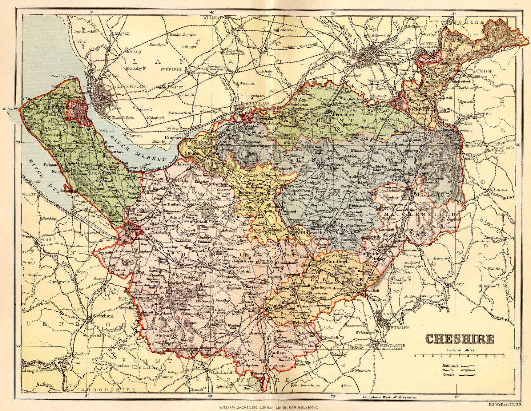 cheshire uk map